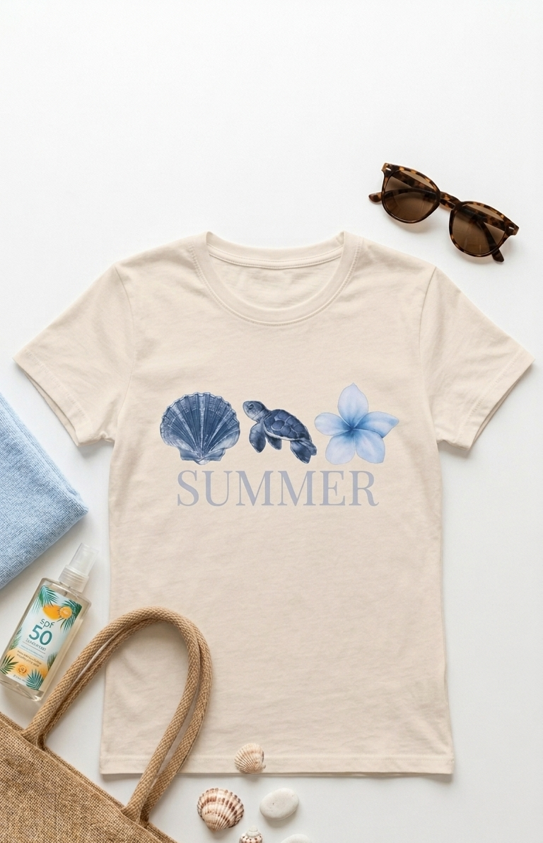 Women’s Custom Summer vibe T-Shirt | Personalized  Shirt for Women