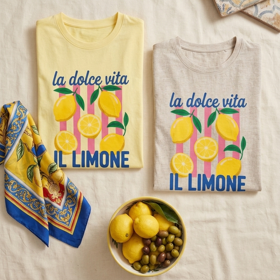 Women’s Custom Summer italian vibe T-Shirt | Personalized Sublimation Shirt for Women