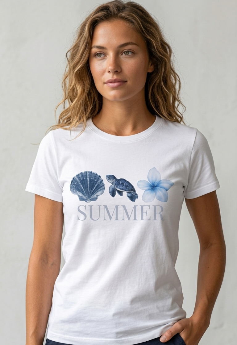 Women’s Custom Summer vibe T-Shirt | Personalized  Shirt for Women
